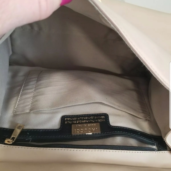 SOLD! Iacucci top handle Leopard Pony Hair/ Pink with Black Trim leather handbag - Picture 9 of 9